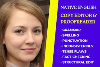 be your novel editor, copy editor and proofreader