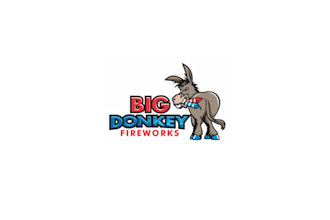 design eye catching super big donkey fireworks logo
