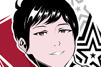 draw like persona 5 style for your profile picture