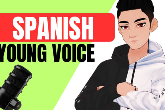 record spanish voice over with youthful tone