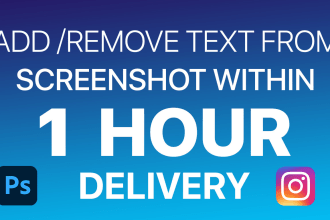 edit screenshots within an hour by adding and removing text