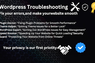 do troubleshooting , and make wordpress website error free