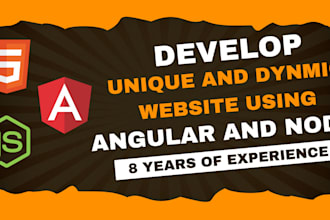 develop dynamic website and static design using angular vue