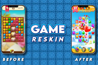 develop unity game and reskin for android and IOS
