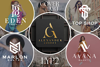 design luxury modern fashion apparel monogram and clothing brand logo