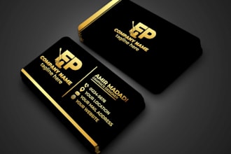 do luxury, minimalist gold foil metal business card design