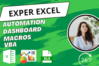 excel expert for advance automation, dashboards, macros and vba