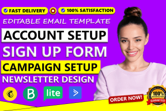 design responsive mailchimp template, brevo, mailerlite, activecampaign template