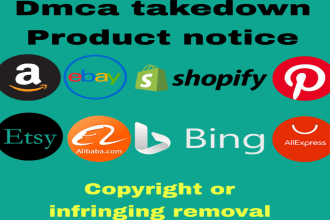 report copyright listening product amazon,ebay,etsy,shopify,pinterest under dmca