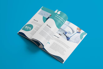 design a professional healthcare brochure or booklet for medical organizations