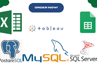 do excel data analysis, pivot tables, visualization and dashboards and reports