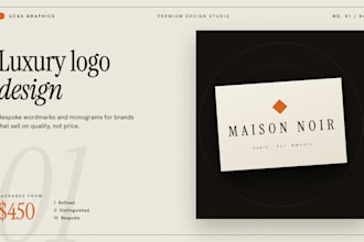 design a luxury logo with a bespoke wordmark for your premium brand