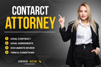be your lawyer to draft legal contracts, agreement, privacy policy, nda