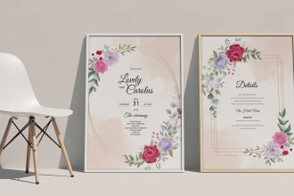 design nikkah nama, marriage, birthday certificate ready to print