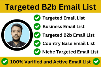 do niche targeted valid email list, prospect list, and google maps scraper