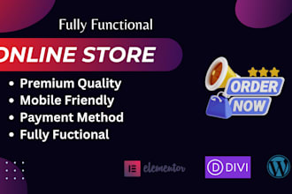 design wordpress ecommerce store, woo commerce website