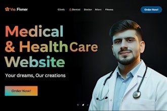 design medical, healthcare, home care, dental clinic website