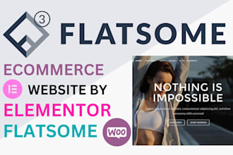 design flatsome woocommerce website or customize elementor pro ecommerce website