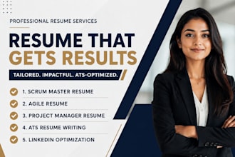 write a job winning scrum master resume with cover letter and linkedin opt