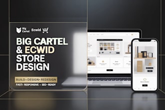 ecwid and big cartel online store, design ecwid and big cartel website