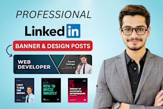 design professional linkedin banner and posts for your page