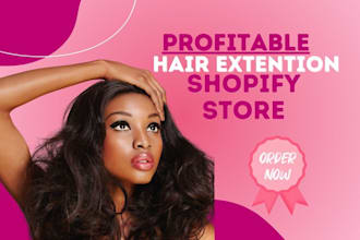 design hair extension shopify store wig website beauty spa dropshipping store