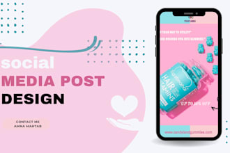 create social media post design, business card, logo design, app UI