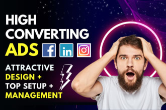 research, design, advertise and manage meta ads campaign