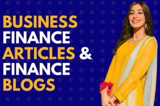 write expert personal finances articles and blog posts