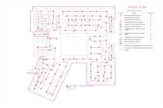 do fire protection plan design as per nfpa, autocad drafting