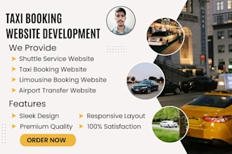 create responsive chauffeur, limousine, taxi booking website