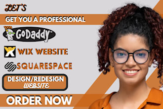 build wix website design wix studio website redesign squarespace godaddy website