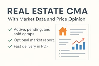 create a real estate cma with market data and price opinion