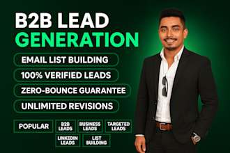 do targeted b2b lead generation, email list building and data entry
