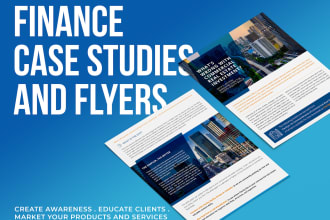 design a professional finance flyer or leaflet