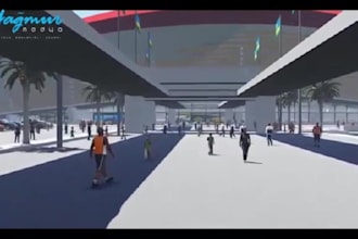 do realistic 3d stadium animation, 3d sport field, 3d sport arena, soccer design