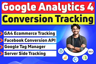 setup google analytics 4,ga4,ga4 ecommerce tracking, ads conversion tracking GTM