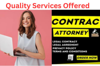 draft legal contracts, agreements, nda, terms and conditions, privacy policy