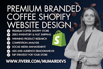 create private label branded coffee shopify store or website design
