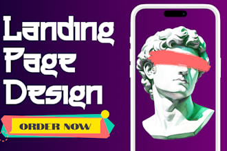 landing page design in figma or adobe xd