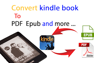 convert kindle book to pdf or epub