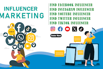 find best influencers instagram, facebbok, youtube, tiktok, list for marketing