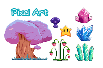 draw pixel art characters or tilesets for your game