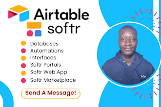 setup airtable database, automations, and softr website