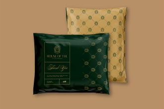 design plastic poly mailer , shipping bag packaging design