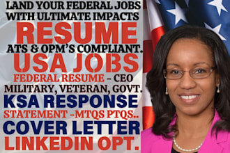 write federal resume for ksas response, executive, military, government resume
