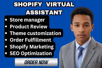 be your shopify virtual assistant shopify manager social media marketing manager
