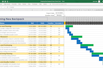 create gantt chart, raci chart and wbs in microsoft excel