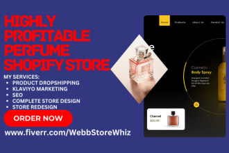 design perfume shopify store fragrance cologne cosmetics skincare shopify store