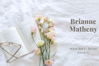 create a series book bible summary for writers